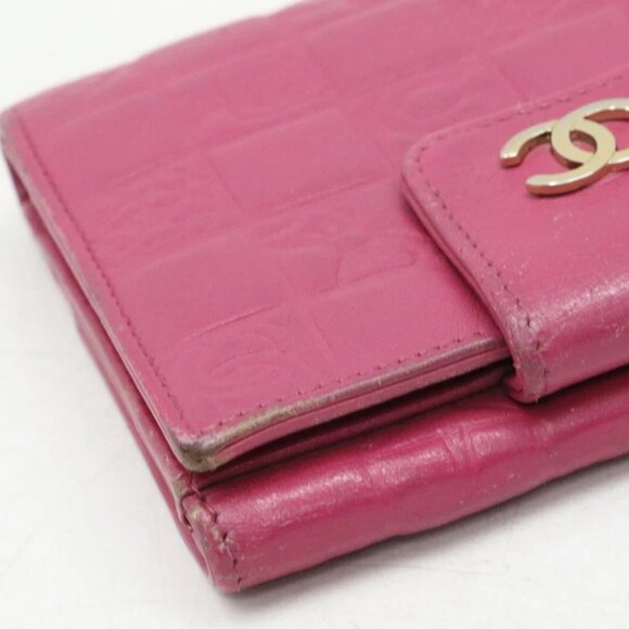 Chanel Coco Mark Icon Bi-Fold Wallet Leather - Pink *READ* - Picture 12 of 16